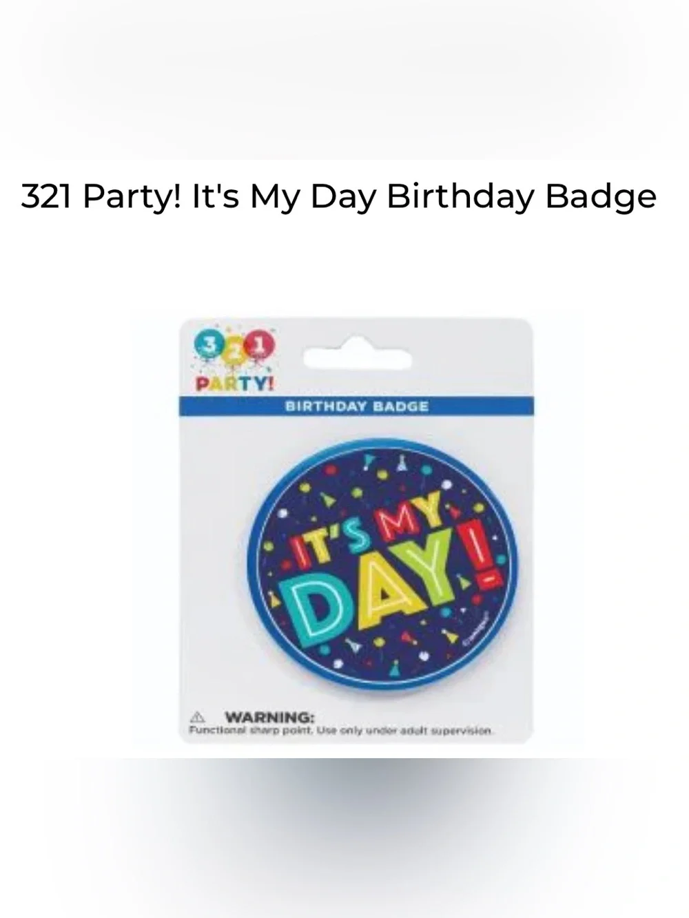 ⭐️ $1 if Bundled - It's My Day Birthday Badge Pin NWT